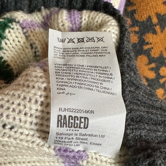 The Ragged Priest Torn Sweater Multi Colored XL - Picture 7 of 8